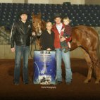 Futurity 1D Winners Craig Brooks & RU Ready To Design 15.825, 15.650